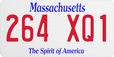 MA license plate 264XQ1