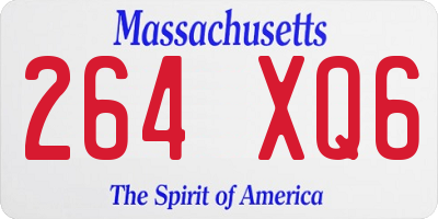 MA license plate 264XQ6