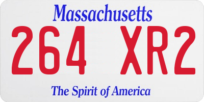 MA license plate 264XR2