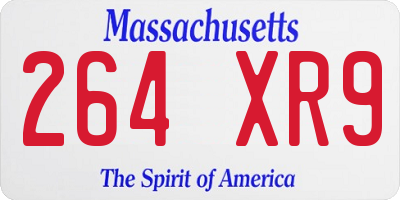MA license plate 264XR9