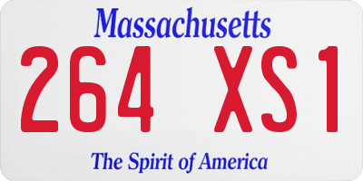 MA license plate 264XS1