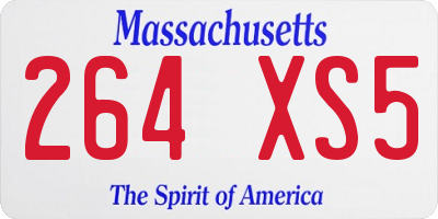 MA license plate 264XS5