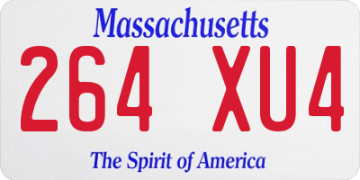 MA license plate 264XU4
