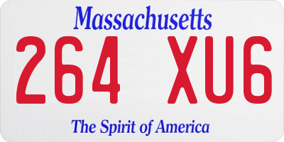 MA license plate 264XU6