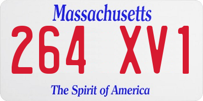 MA license plate 264XV1