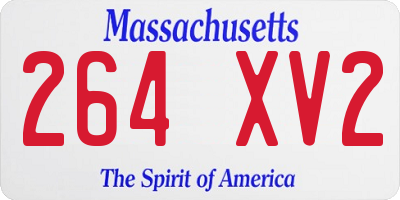 MA license plate 264XV2