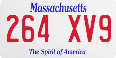 MA license plate 264XV9