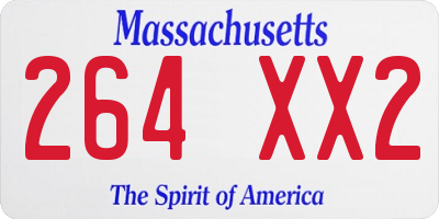 MA license plate 264XX2