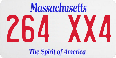 MA license plate 264XX4