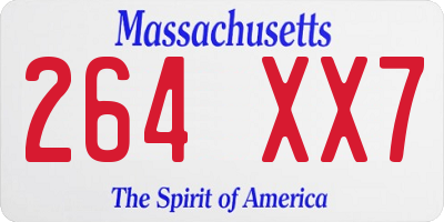 MA license plate 264XX7