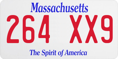 MA license plate 264XX9