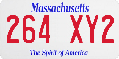 MA license plate 264XY2