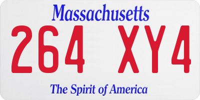 MA license plate 264XY4