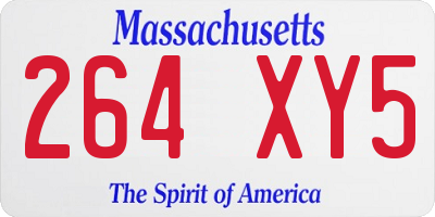 MA license plate 264XY5