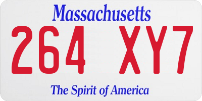 MA license plate 264XY7