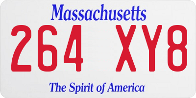 MA license plate 264XY8