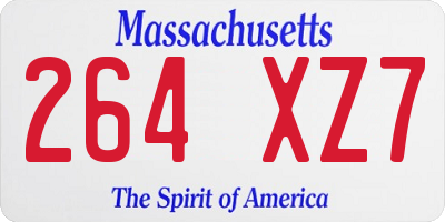 MA license plate 264XZ7