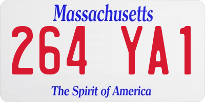 MA license plate 264YA1