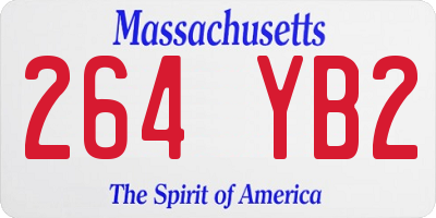 MA license plate 264YB2