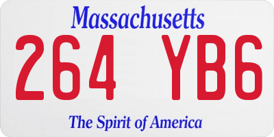 MA license plate 264YB6