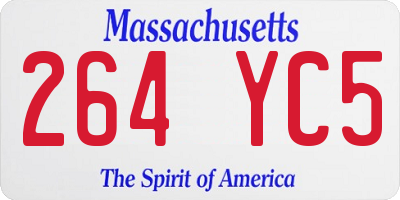 MA license plate 264YC5