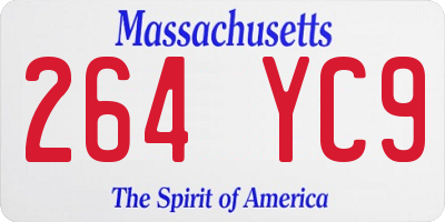 MA license plate 264YC9