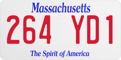 MA license plate 264YD1