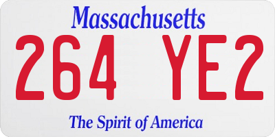 MA license plate 264YE2