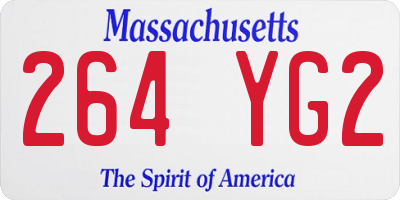 MA license plate 264YG2