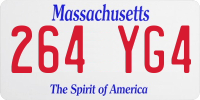 MA license plate 264YG4