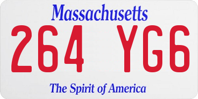 MA license plate 264YG6