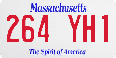 MA license plate 264YH1
