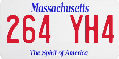 MA license plate 264YH4