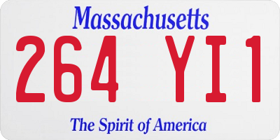 MA license plate 264YI1