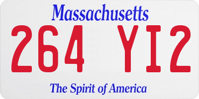 MA license plate 264YI2