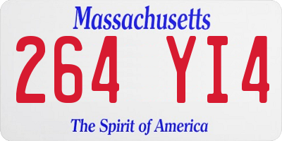 MA license plate 264YI4