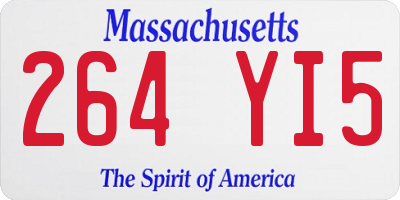 MA license plate 264YI5