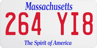 MA license plate 264YI8