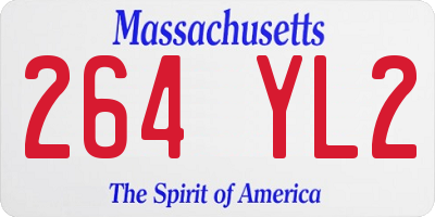 MA license plate 264YL2