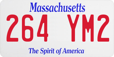 MA license plate 264YM2
