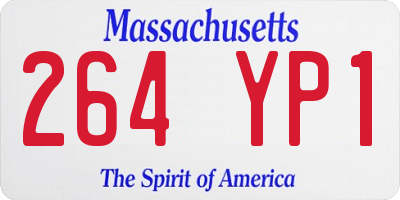 MA license plate 264YP1