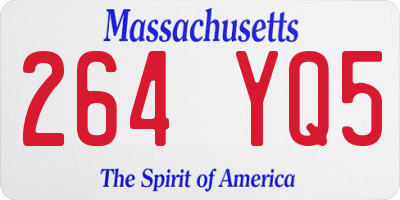 MA license plate 264YQ5