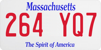 MA license plate 264YQ7