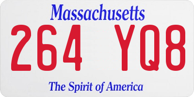 MA license plate 264YQ8
