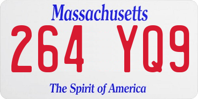 MA license plate 264YQ9