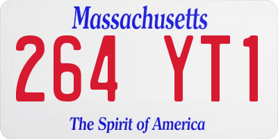 MA license plate 264YT1