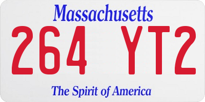 MA license plate 264YT2