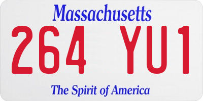 MA license plate 264YU1