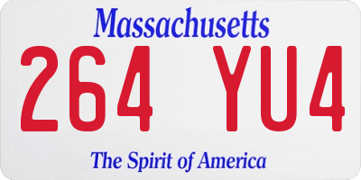 MA license plate 264YU4