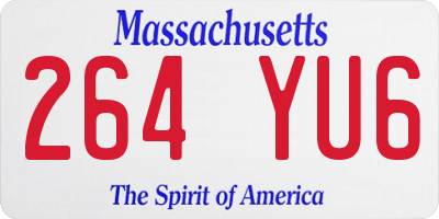 MA license plate 264YU6
